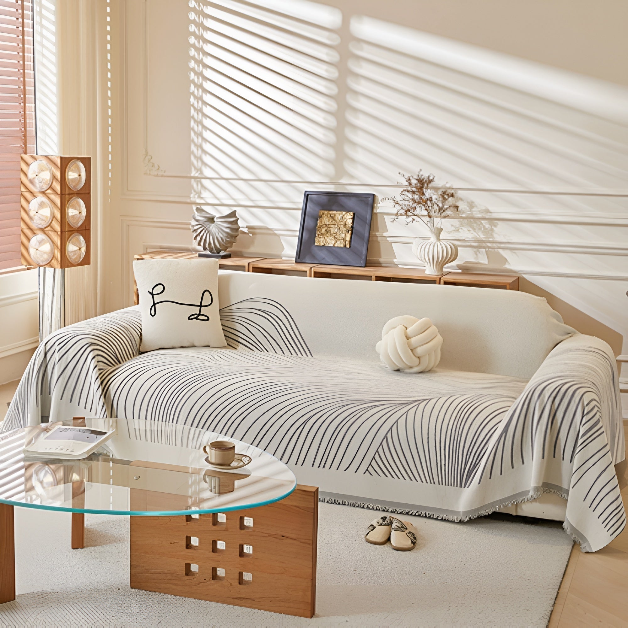 Calista Wave Chenille Sofaüberwurf