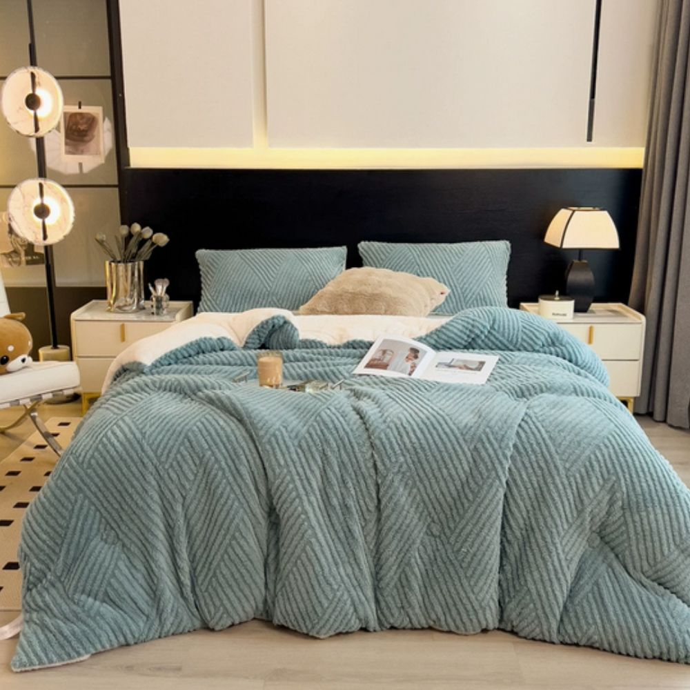 Chevron Luxe Plüschdecke