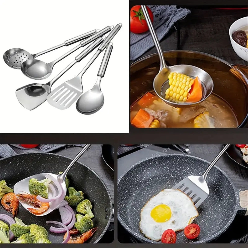 Premium Edelstahl Kochutensilien | 5-teiliges Set