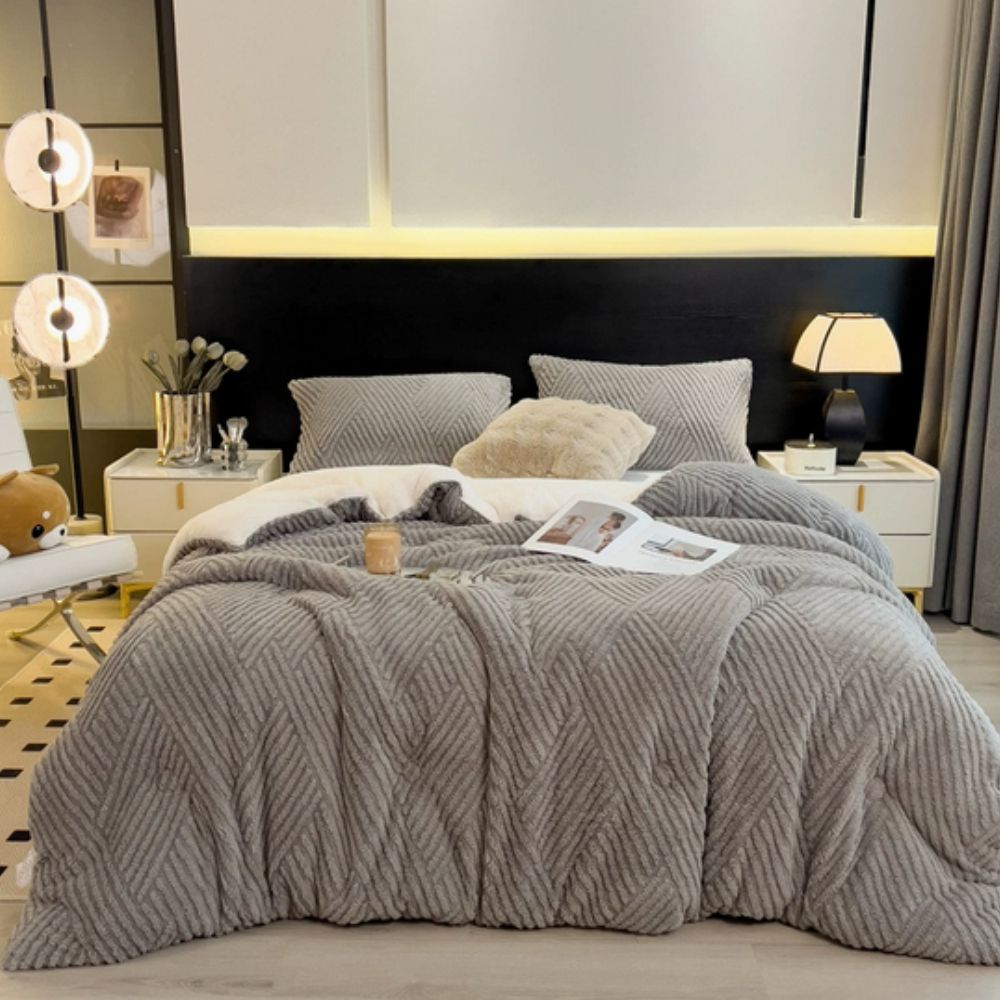 Chevron Luxe Plüschdecke