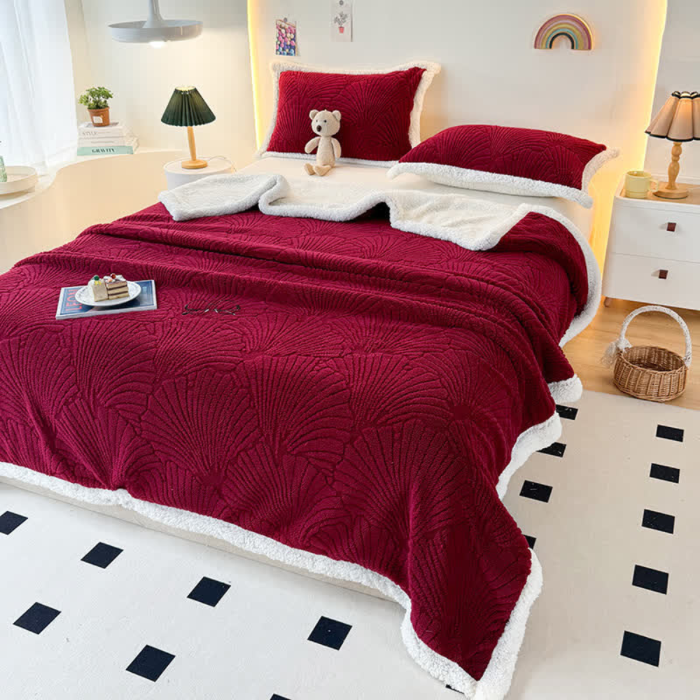 Flauschige Sherpa Shell-Decke