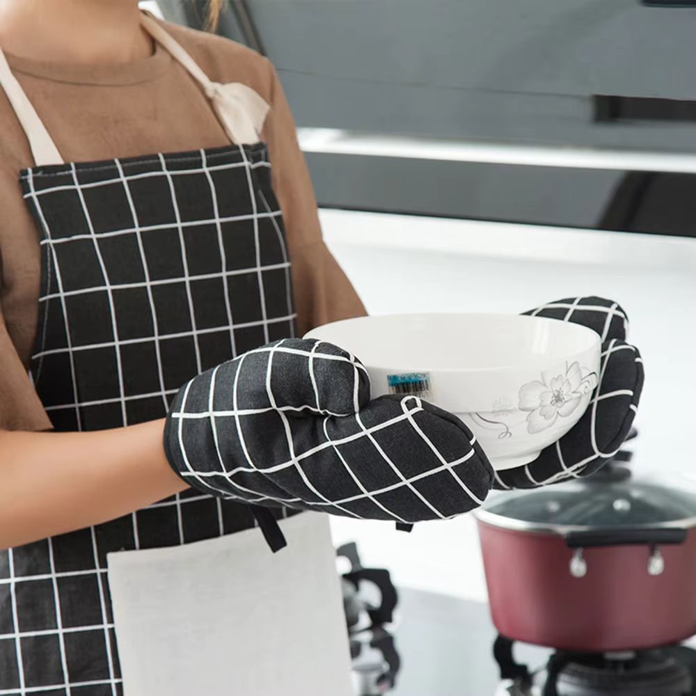 Hitzebeständige Gittermuster-Küchenhandschuhe