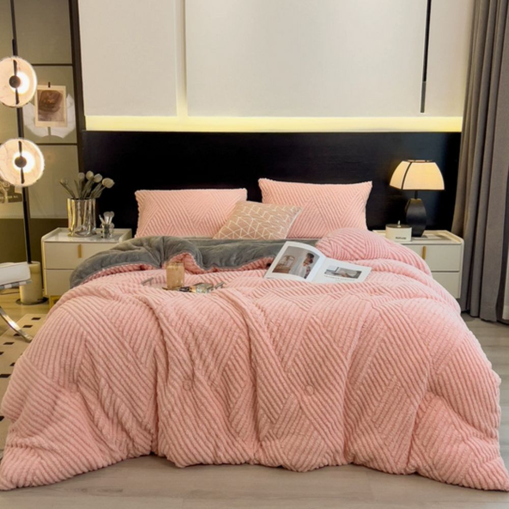 Chevron Luxe Plüschdecke