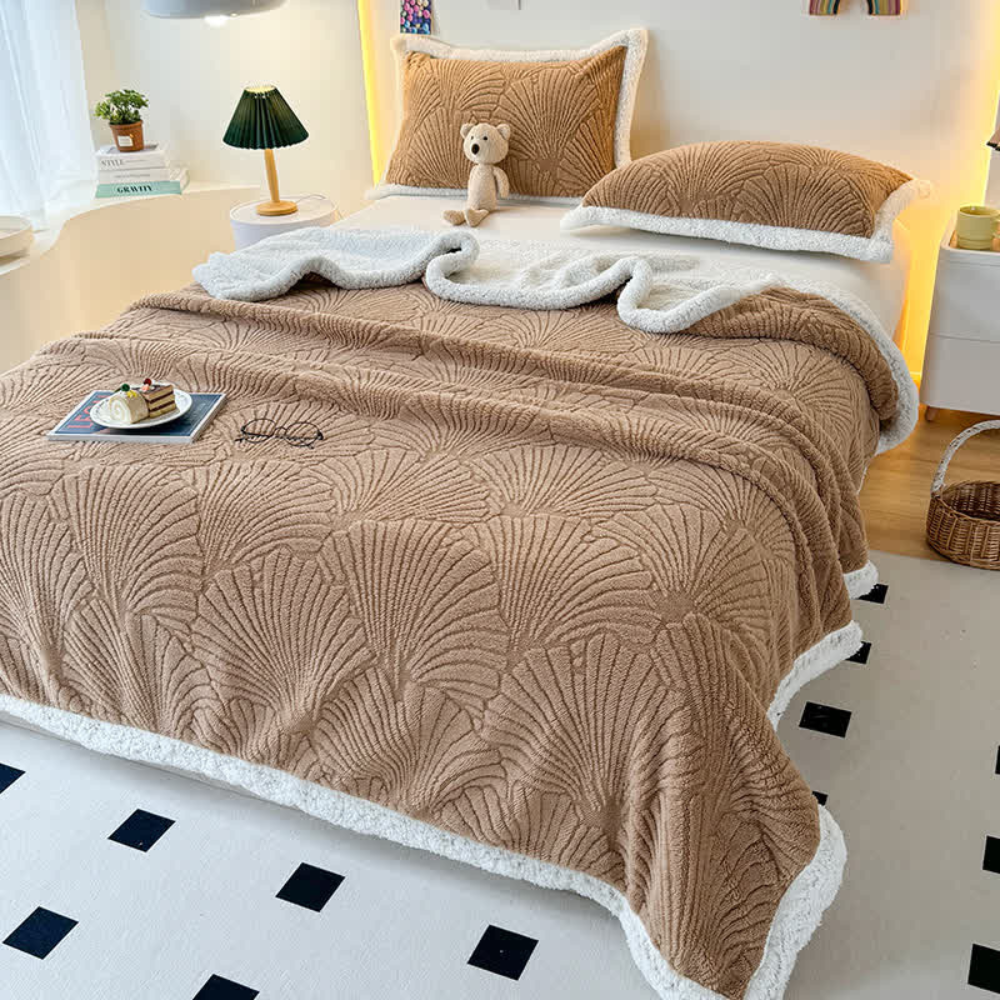 Flauschige Sherpa Shell-Decke