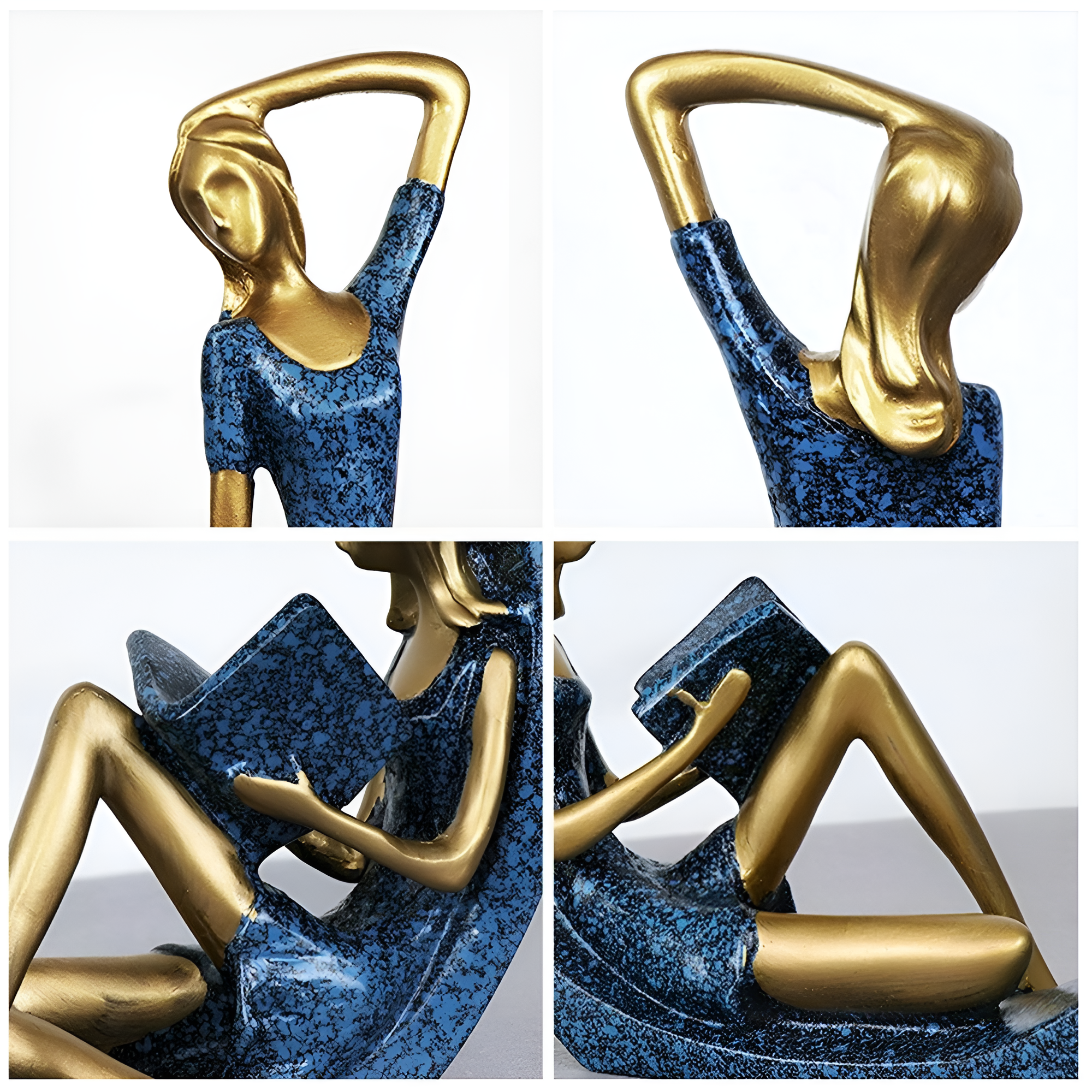 Elegante Resin Lady Statuen | 2er Set