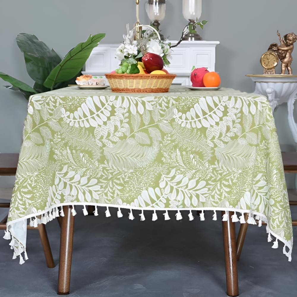 Rustikaler Charme Bestickte Tischdecke
