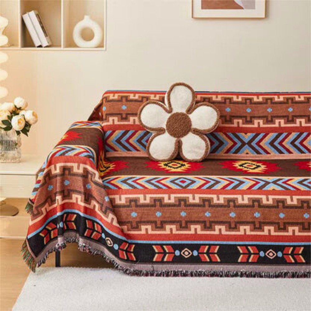 Boho Geometrische Schönheit Sofaüberwurf