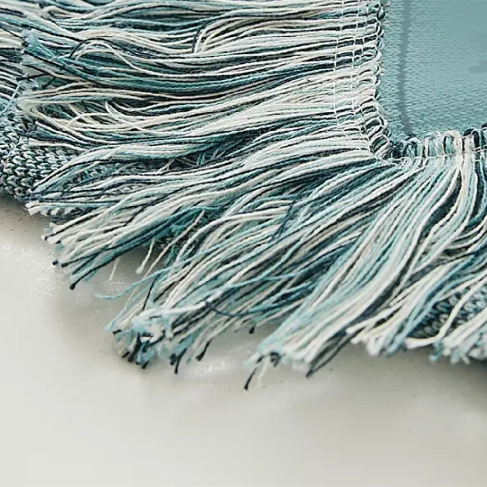 Azura Boho Geometrische Strickdecke