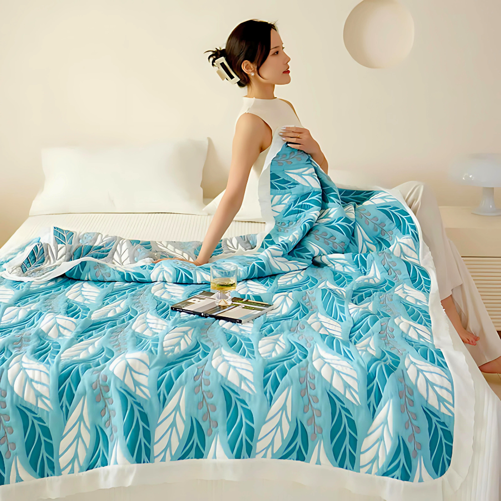Lush Leaf Bambusfaser Atmungsaktende Decke