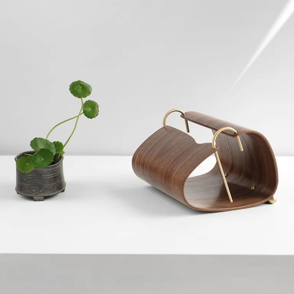Holz-Bronze Taschentuchhalter