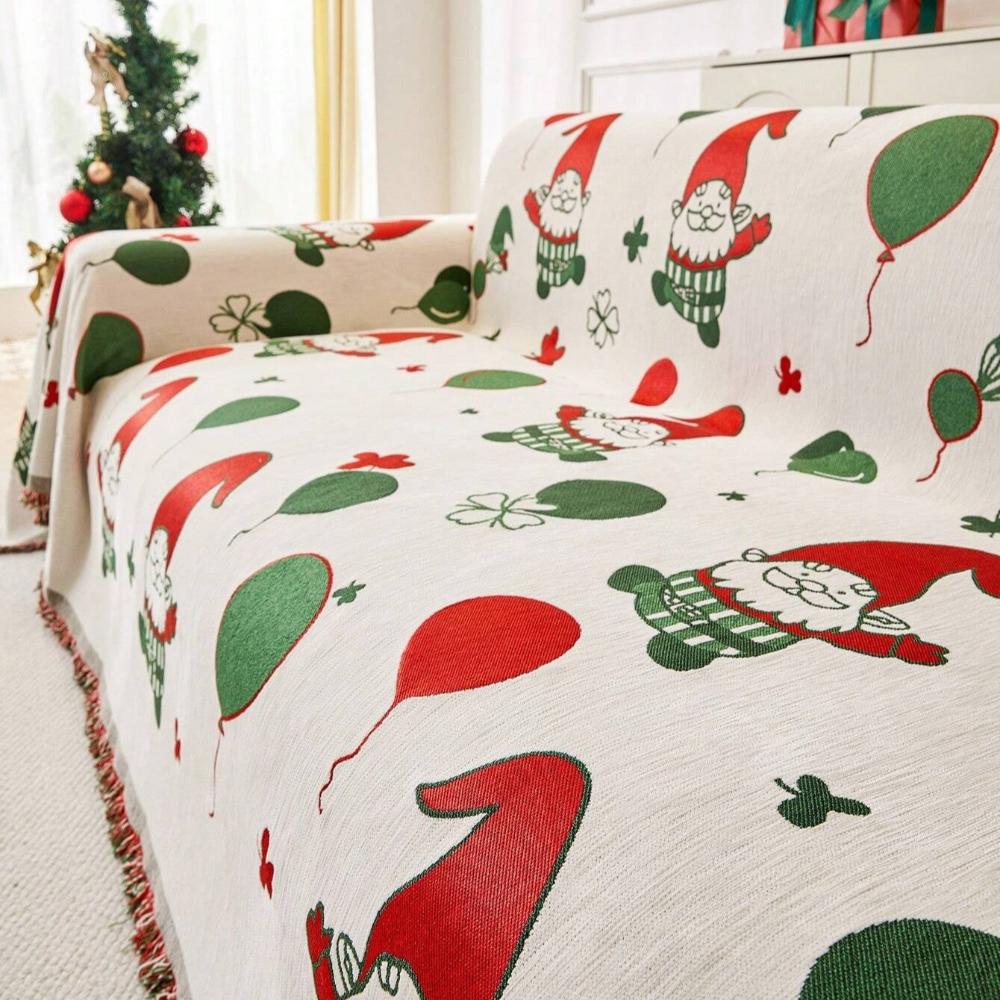 Fröhliche Gnom Weihnachtssofaüberwurf