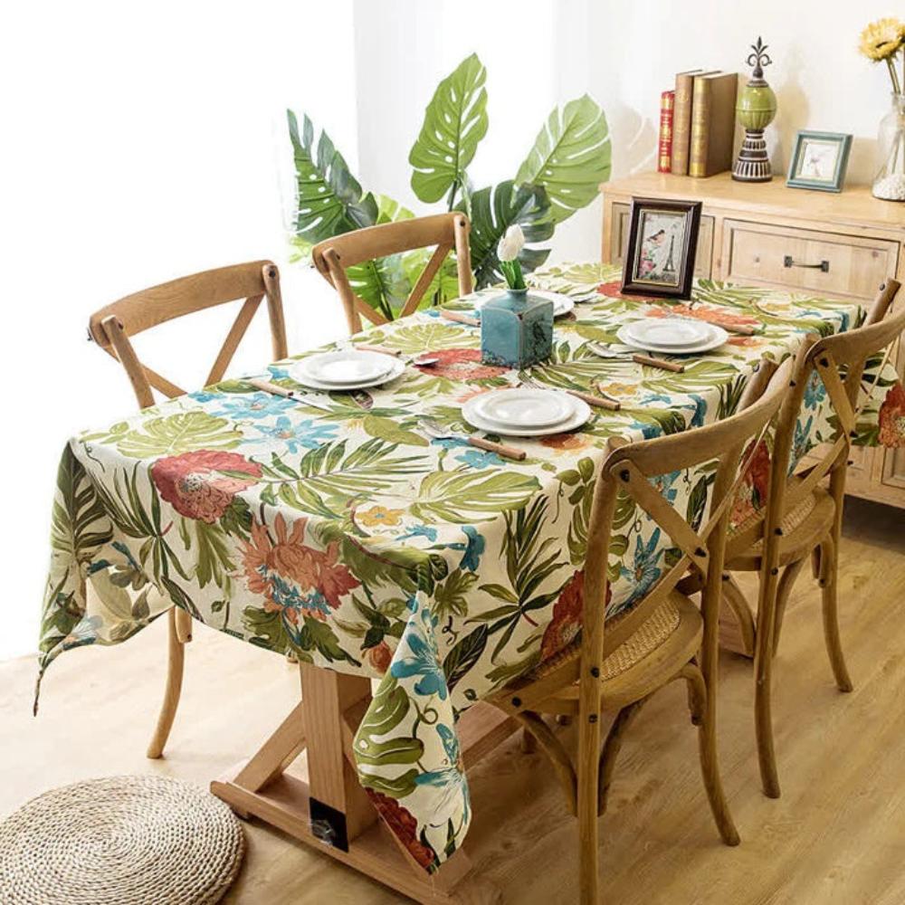 Monstera-Blätter Baumwolltischdecke