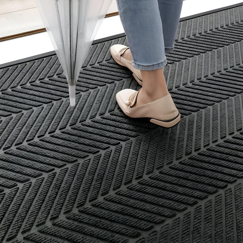Chevron Ridges Rutschfeste Fußmatte