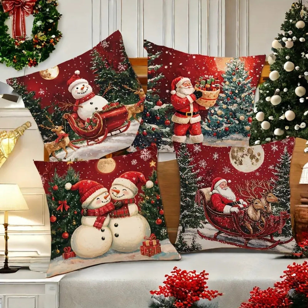 Weihnachtskissenbezug Santa's Schlitten