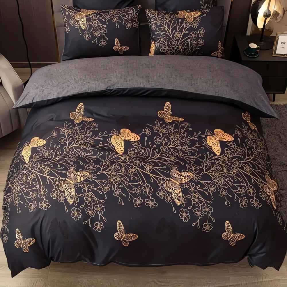 Valora Midnight Butterfly Bettbezug | 3-teiliges Set
