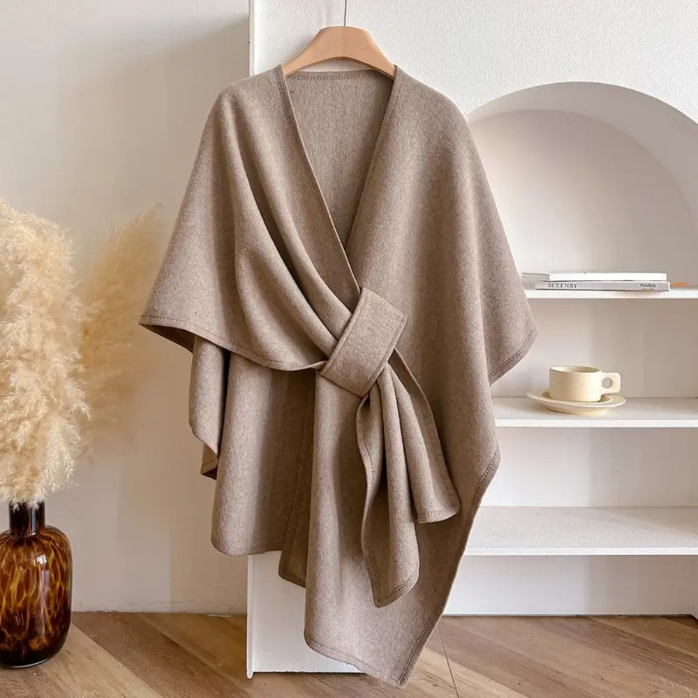 Luxuriöser winddichter Poncho-Schal-Mantel
