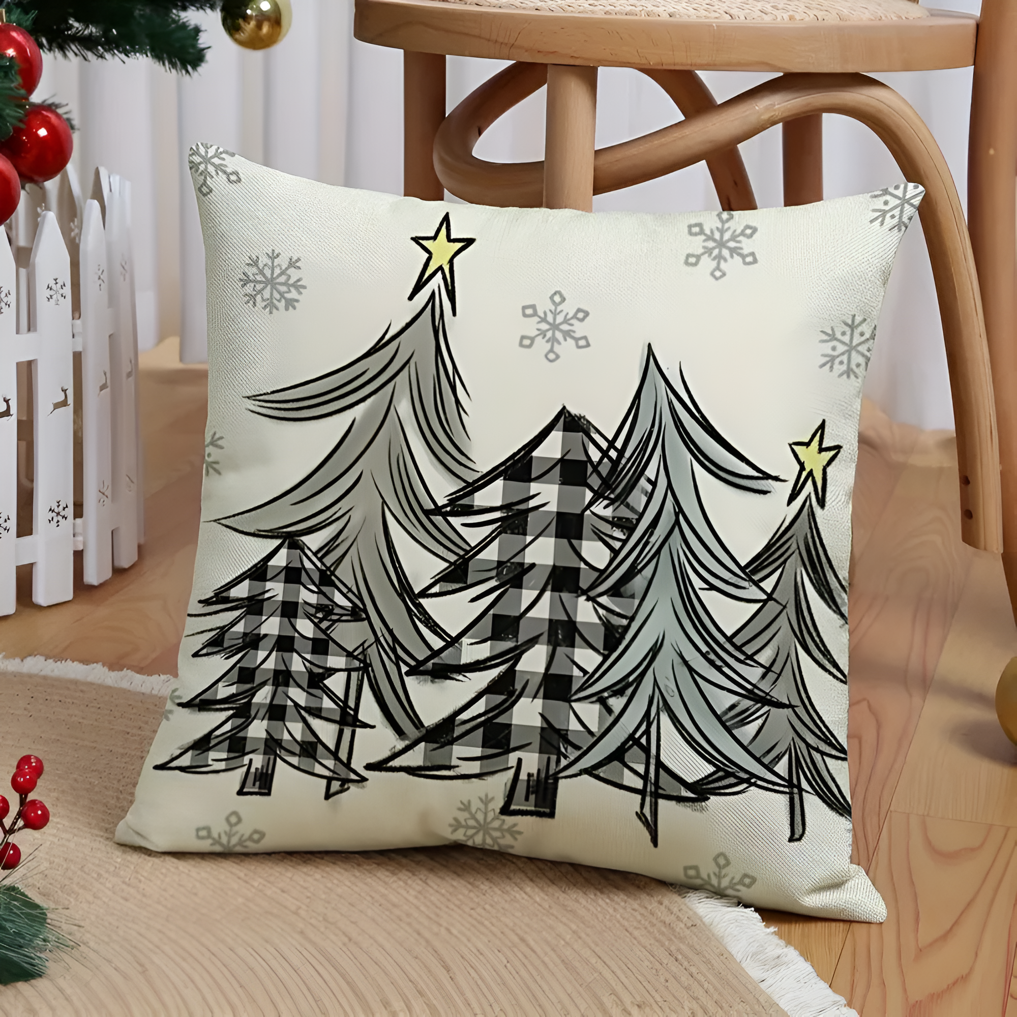 Weihnachtswichtel Kissenbezug | 4er Set
