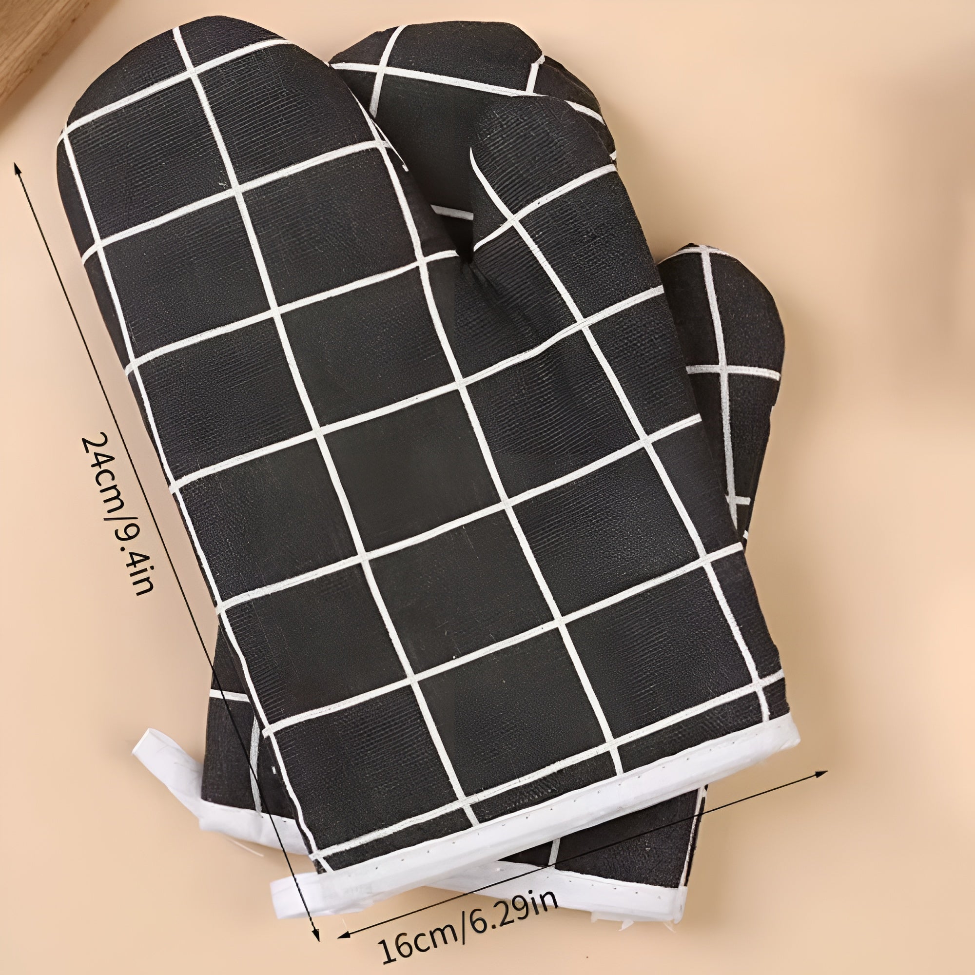 Hitzebeständige Gittermuster-Küchenhandschuhe