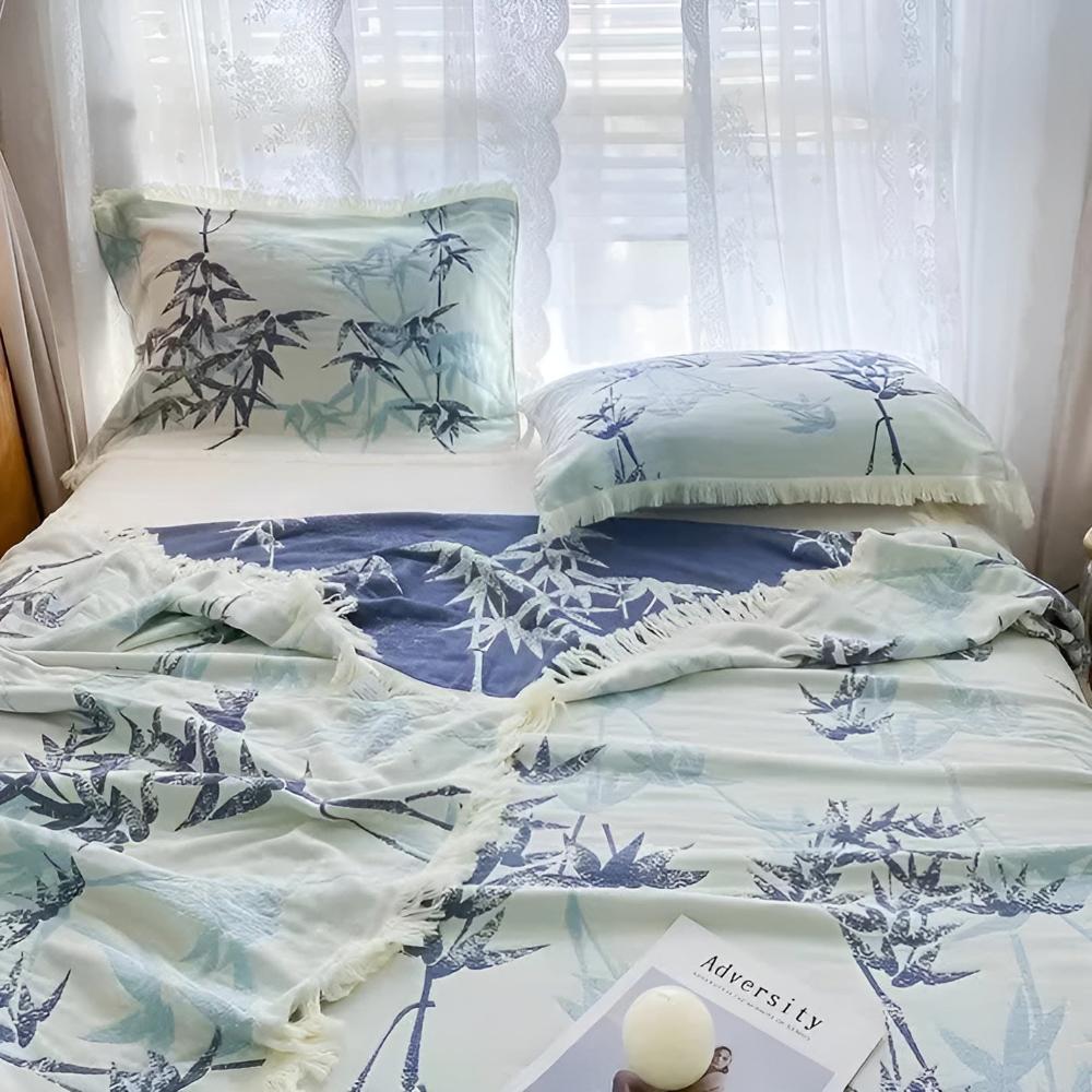 Bamboo Cotton Wendedecke Jacquard