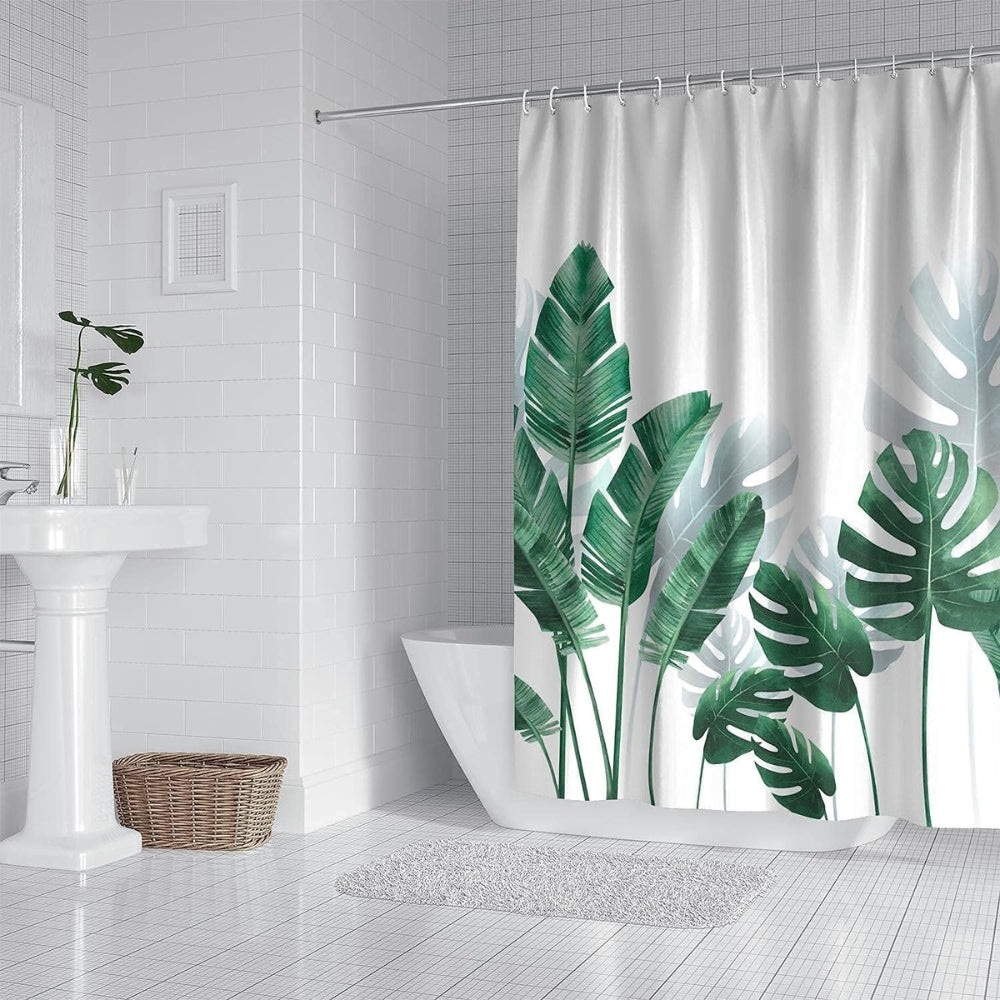 Tropische Monstera-Blätter Duschvorhang