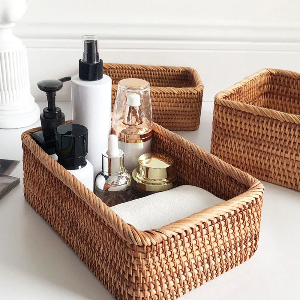 Artisan Rechteckiger Rattan Aufbewahrungskorb