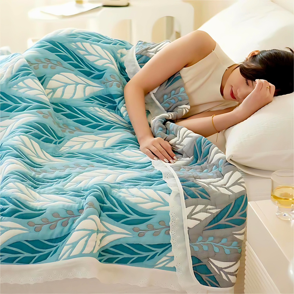 Lush Leaf Bambusfaser Atmungsaktende Decke