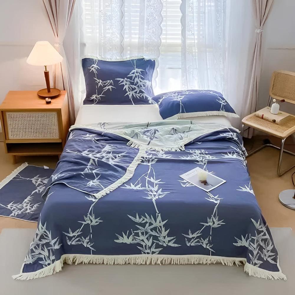 Bamboo Cotton Wendedecke Jacquard