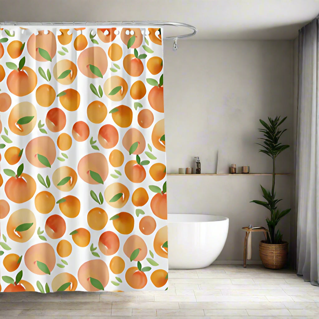 Sonnige Orangen Duschvorhang