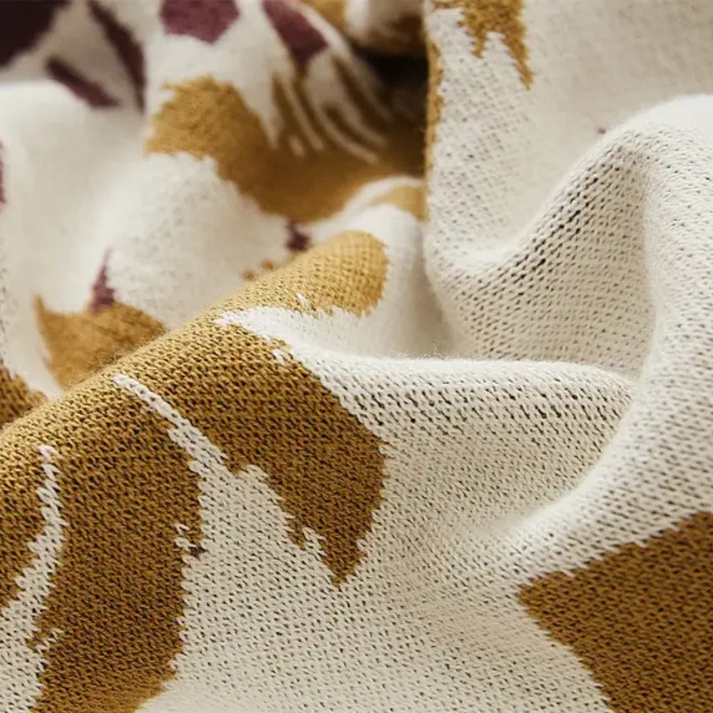 Azura Boho Geometrische Strickdecke
