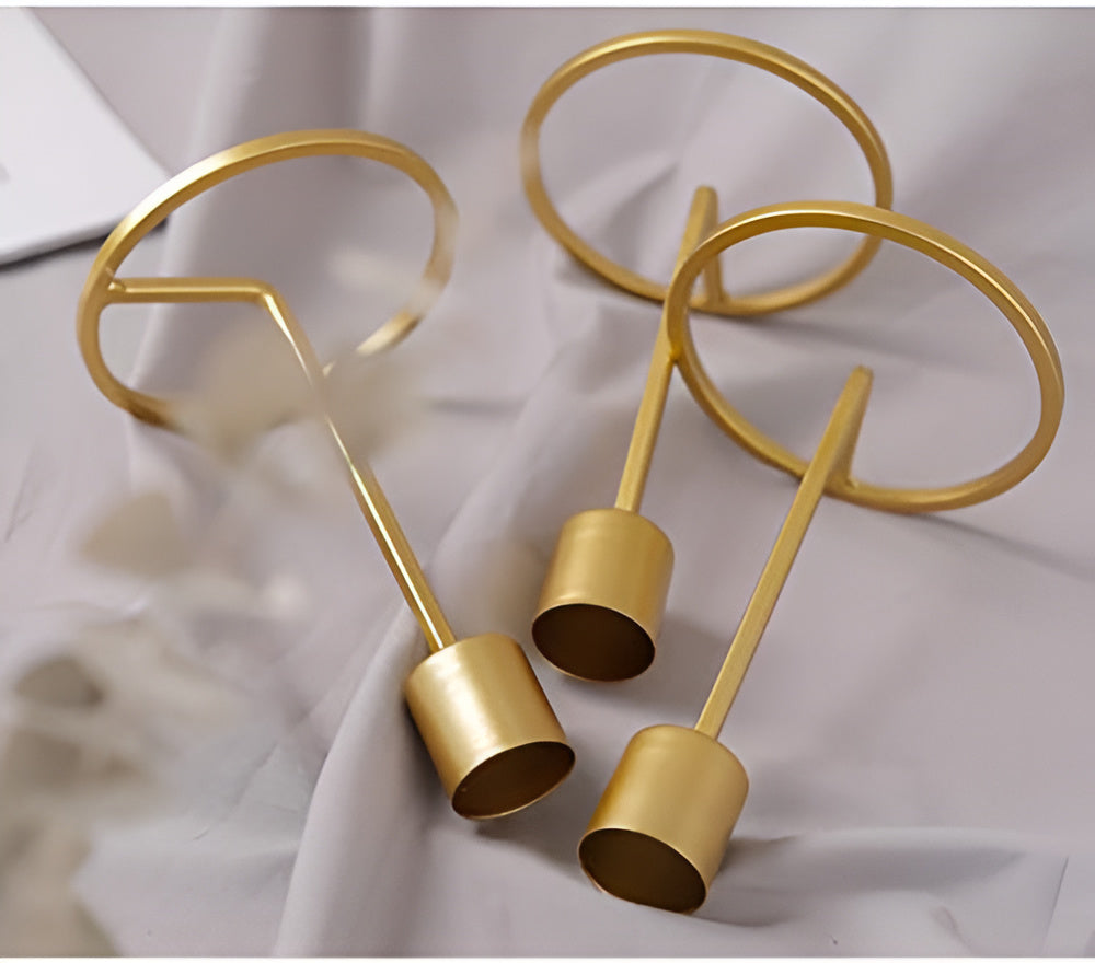 Goldene Romantische Kerzenhalter
