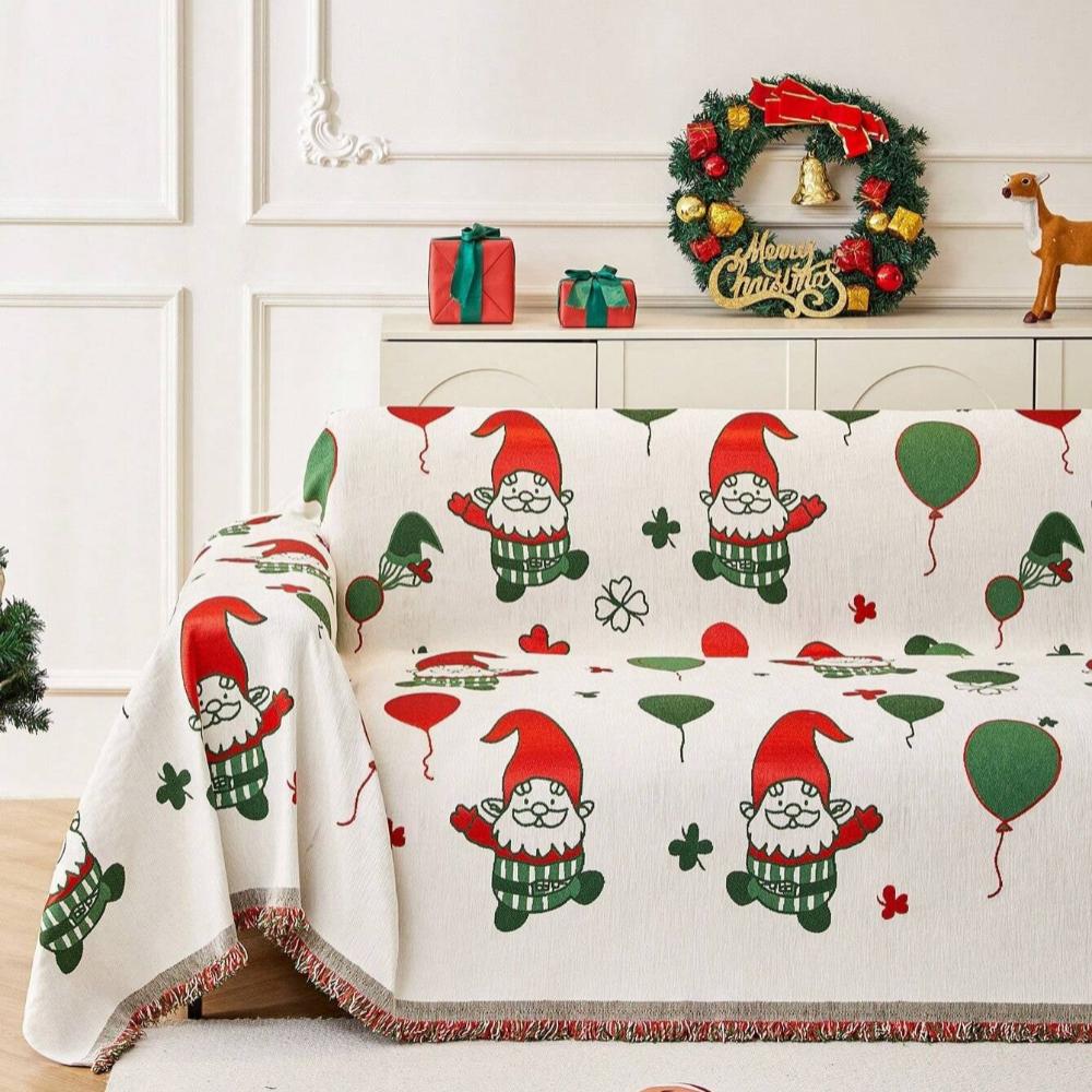 Fröhliche Gnom Weihnachtssofaüberwurf