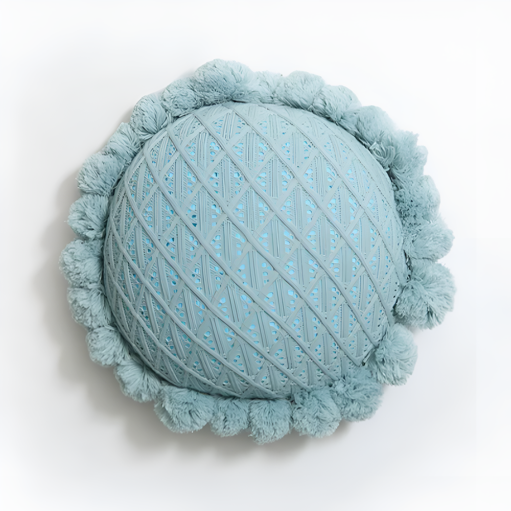 Schicke Sonnenblumen-Pom-Pom-Kissen