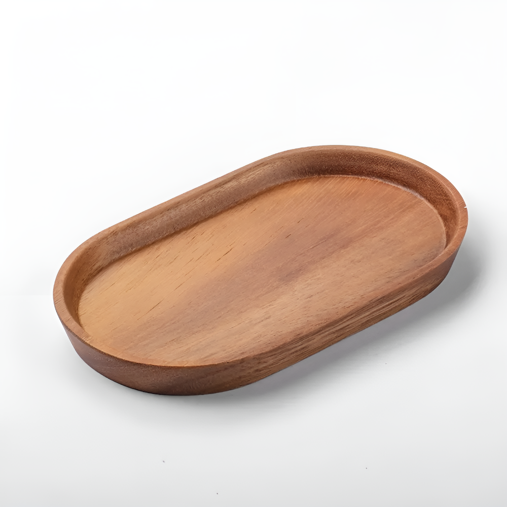 Naturbelassene Holzservierplatte