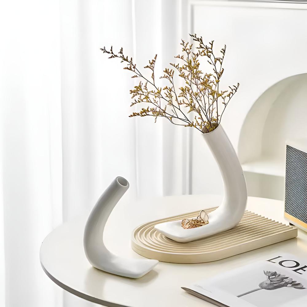 Elegantes Bogen Keramikvase Set