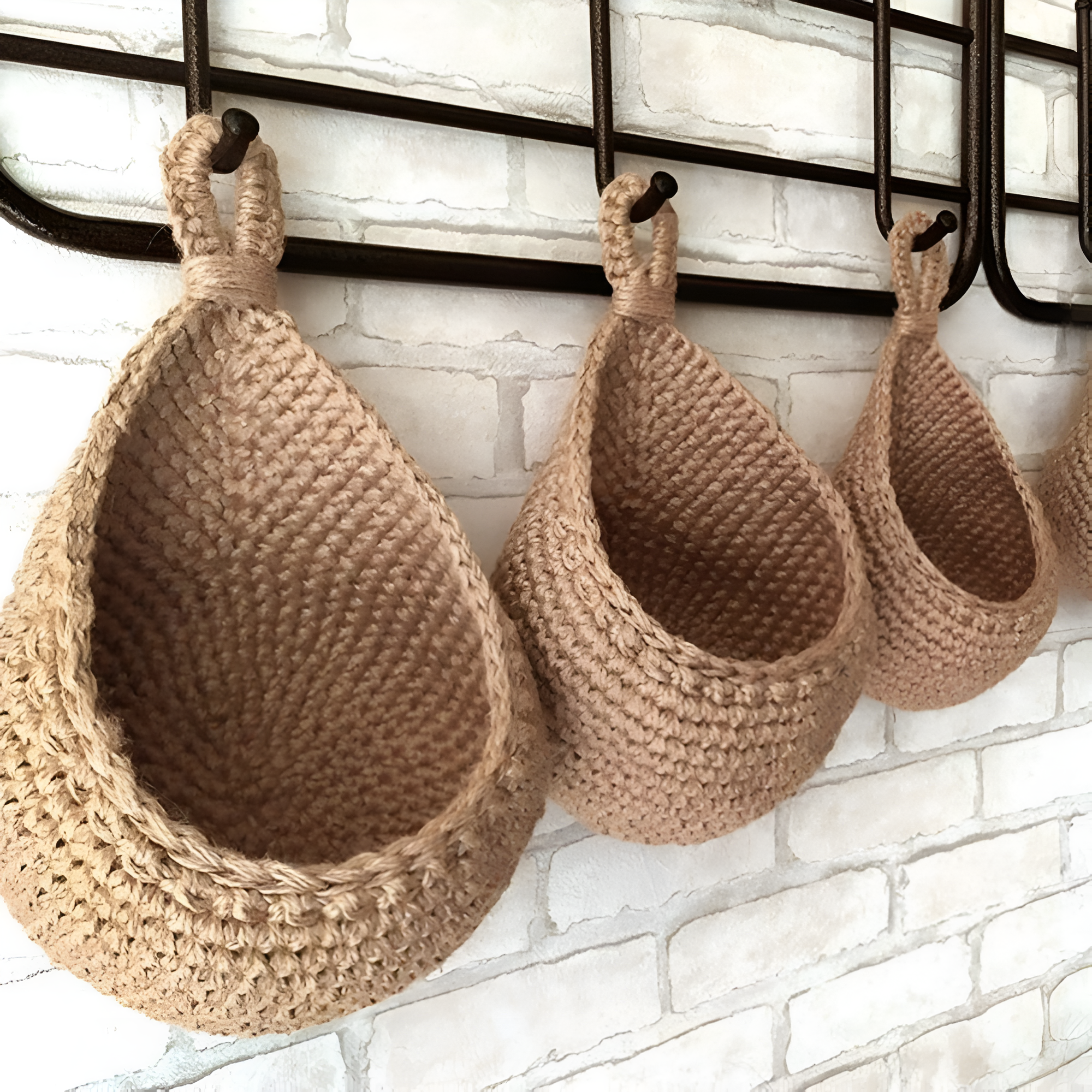 Handgefertigter Boho Hängkorb