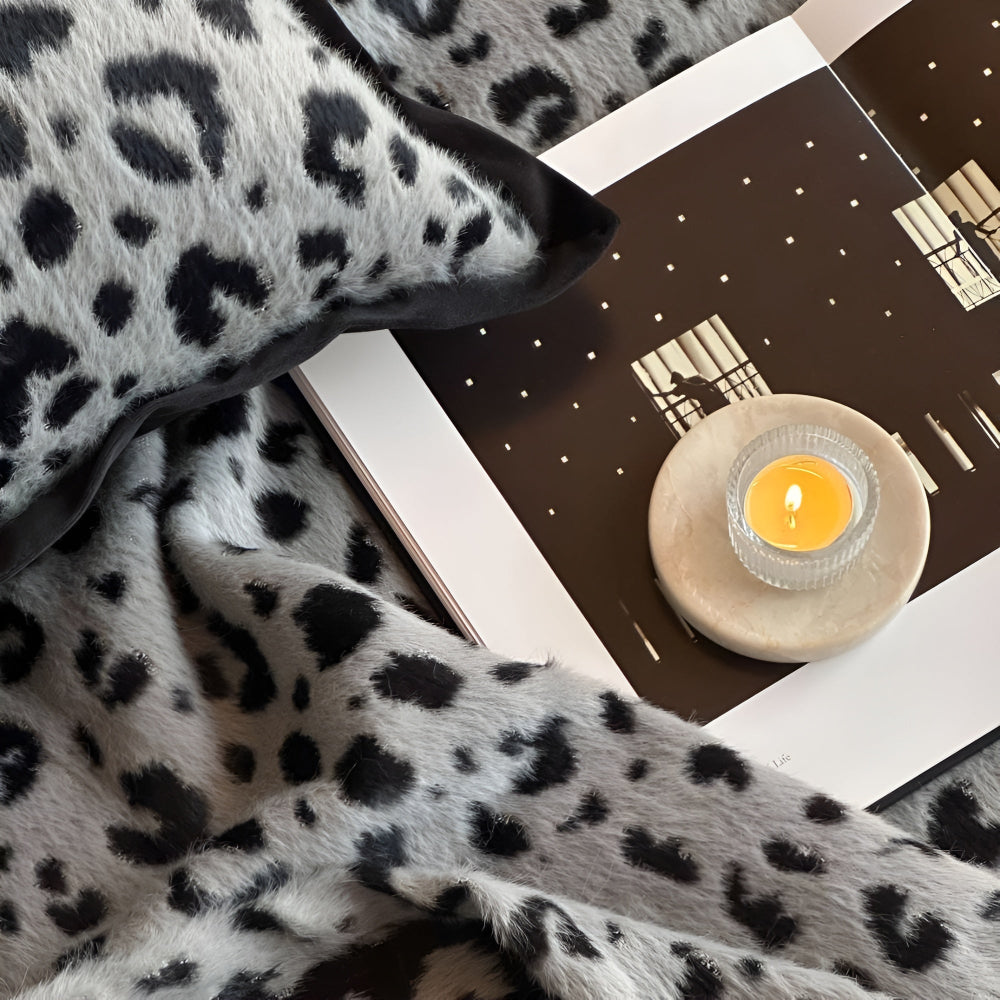 Üppige Leopard-Mink-Fleece-Decke