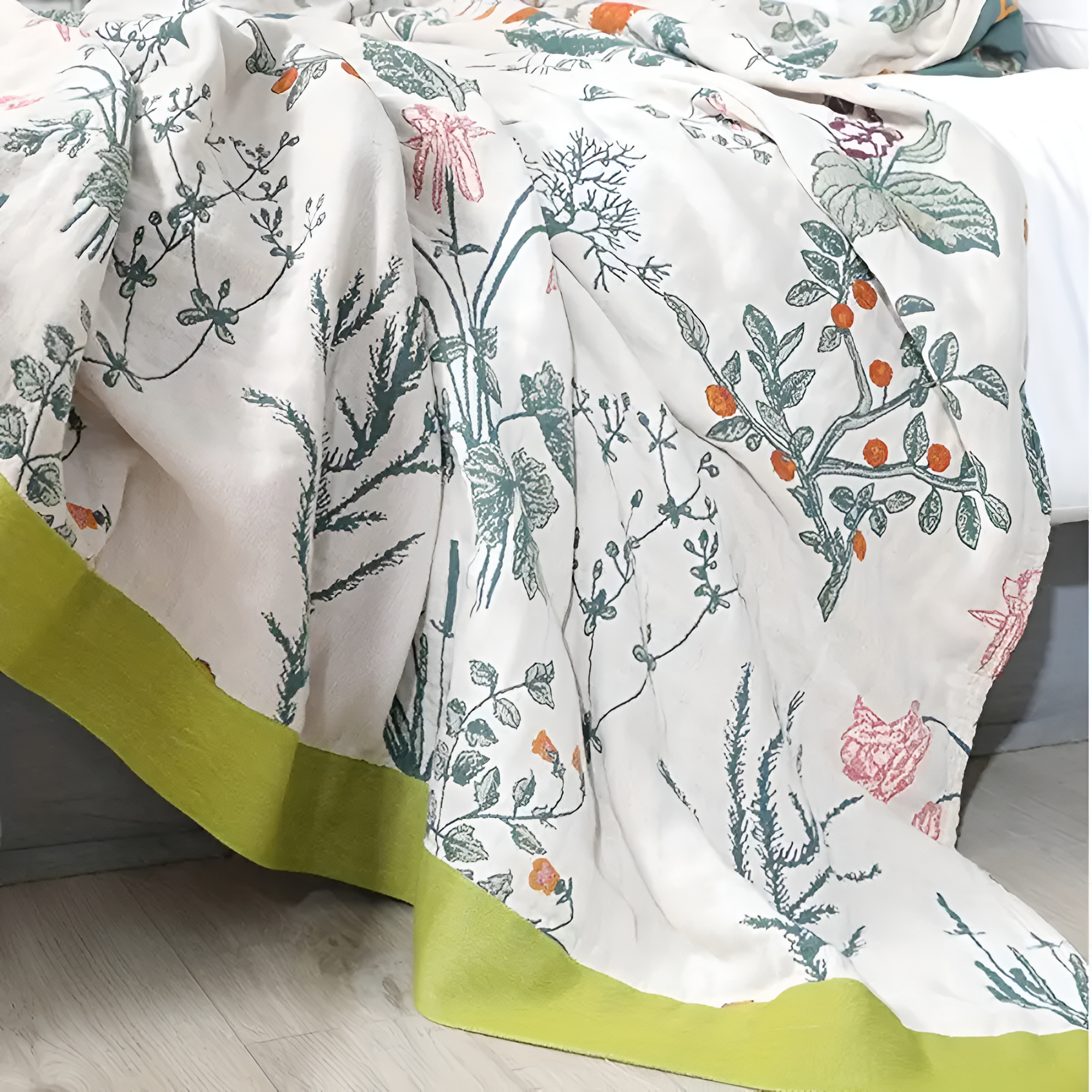 Farmhouse Floral Baumwoll-Gaze-Decke