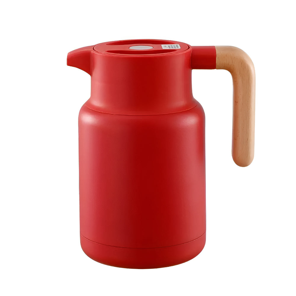 Klassische Thermokaraffe mit Holzgriff