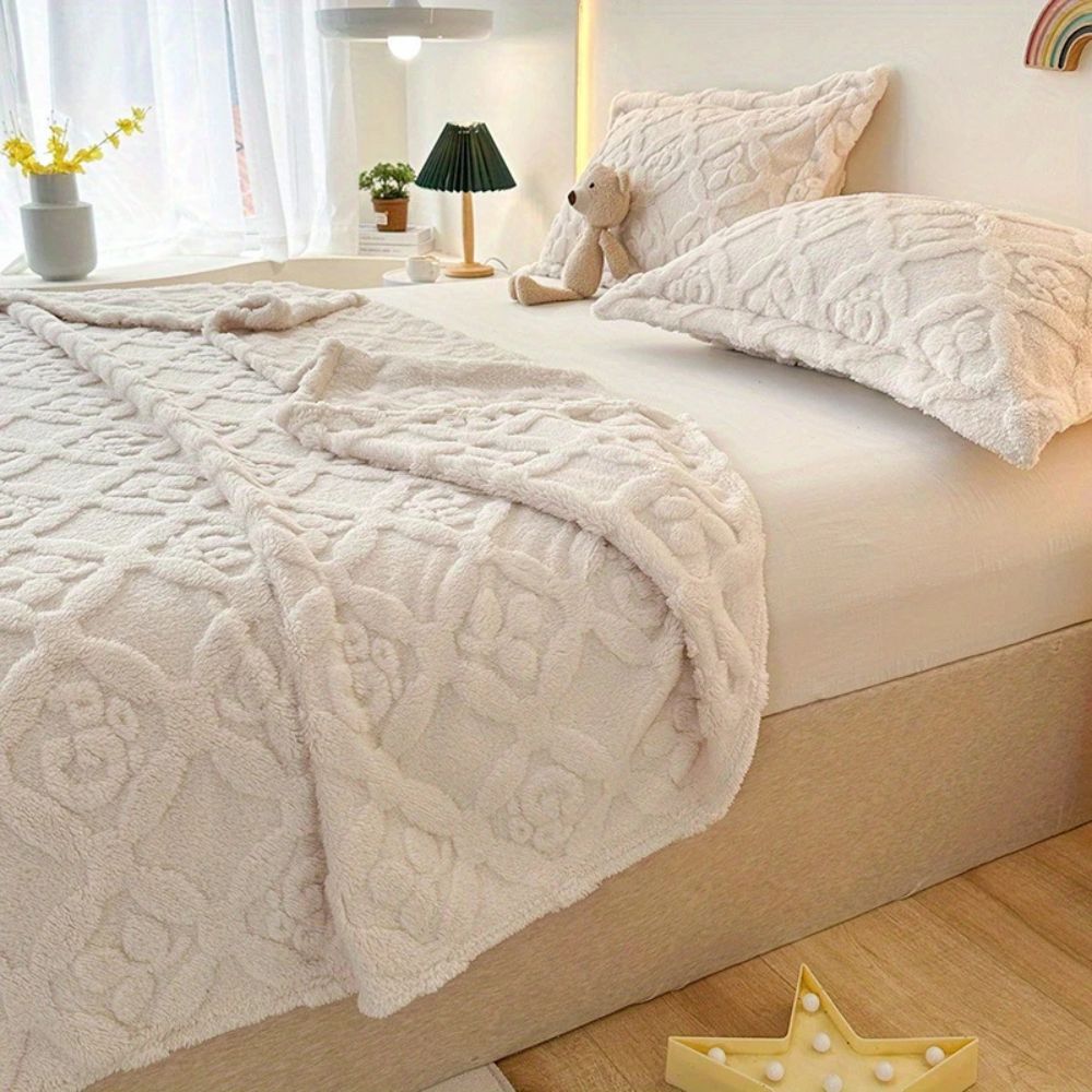 Blattstickerei Fleece Winterdecke