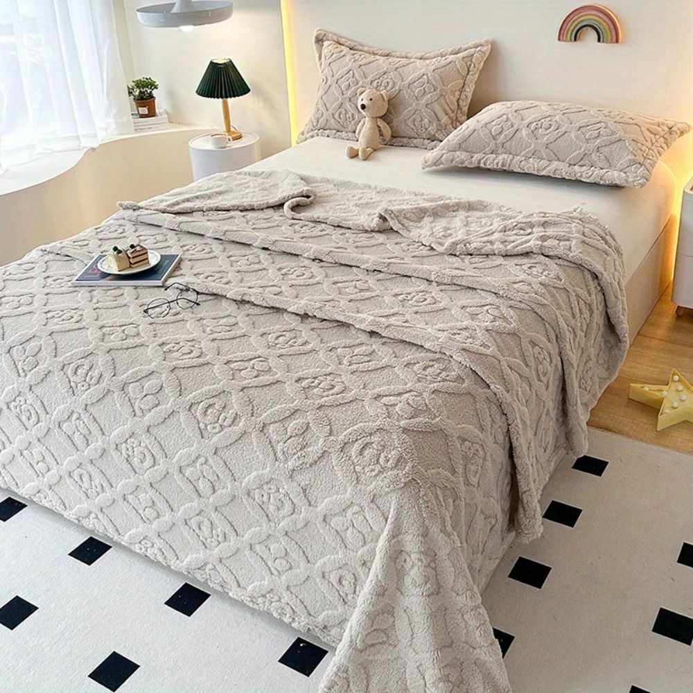 Blattstickerei Fleece Winterdecke