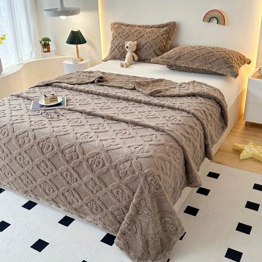 Blattstickerei Fleece Winterdecke
