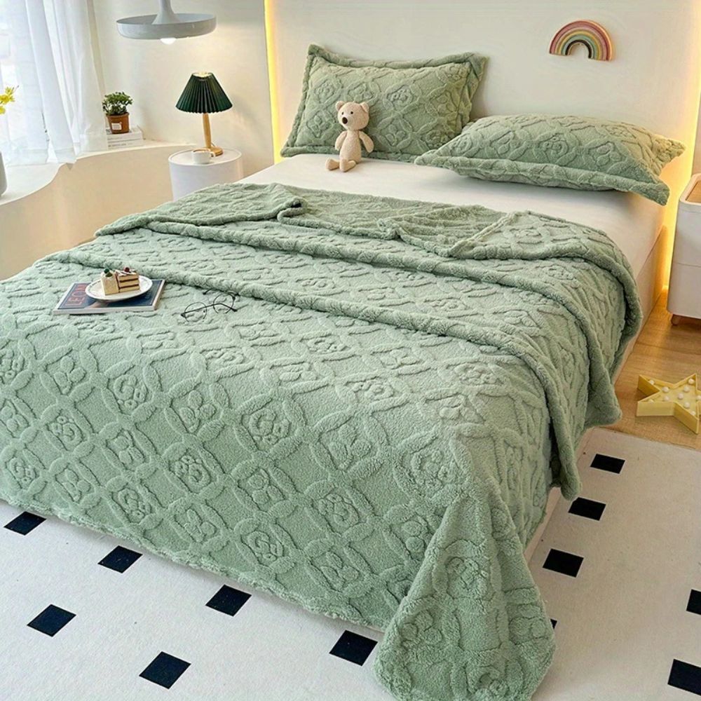Blattstickerei Fleece Winterdecke