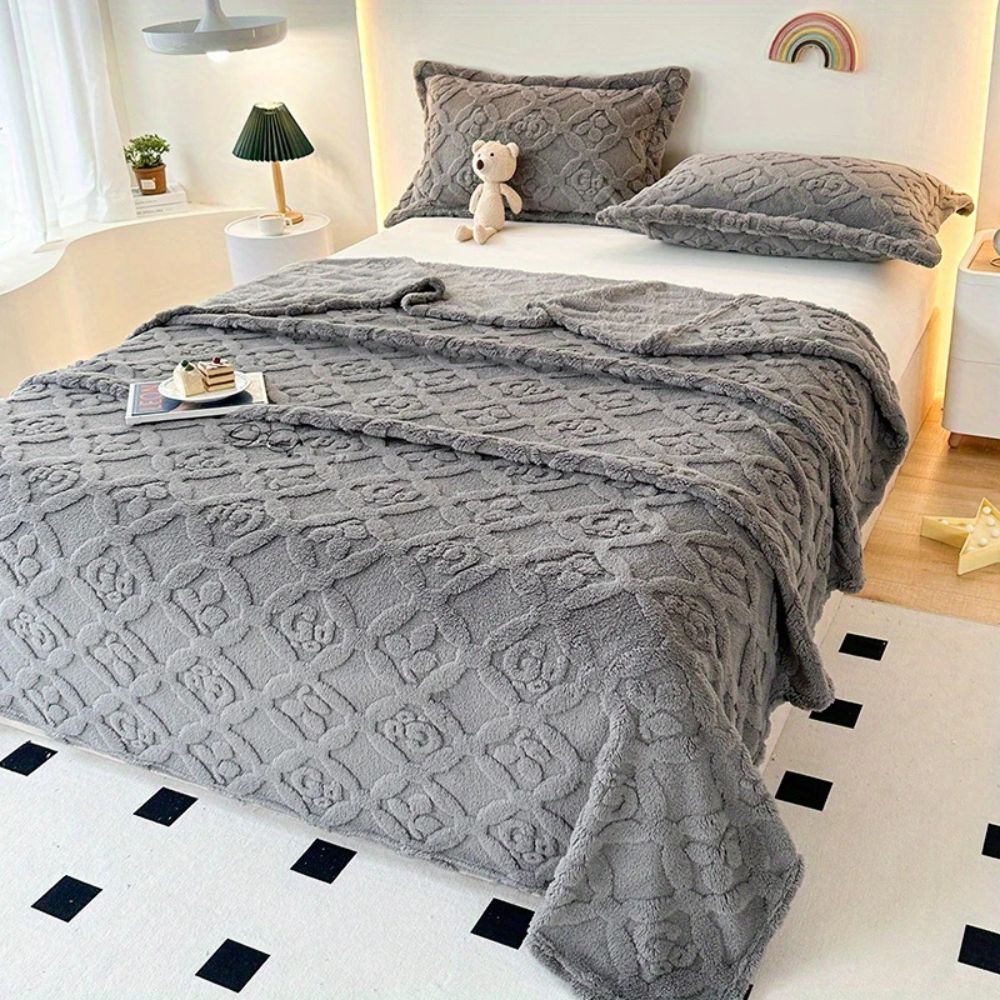 Blattstickerei Fleece Winterdecke