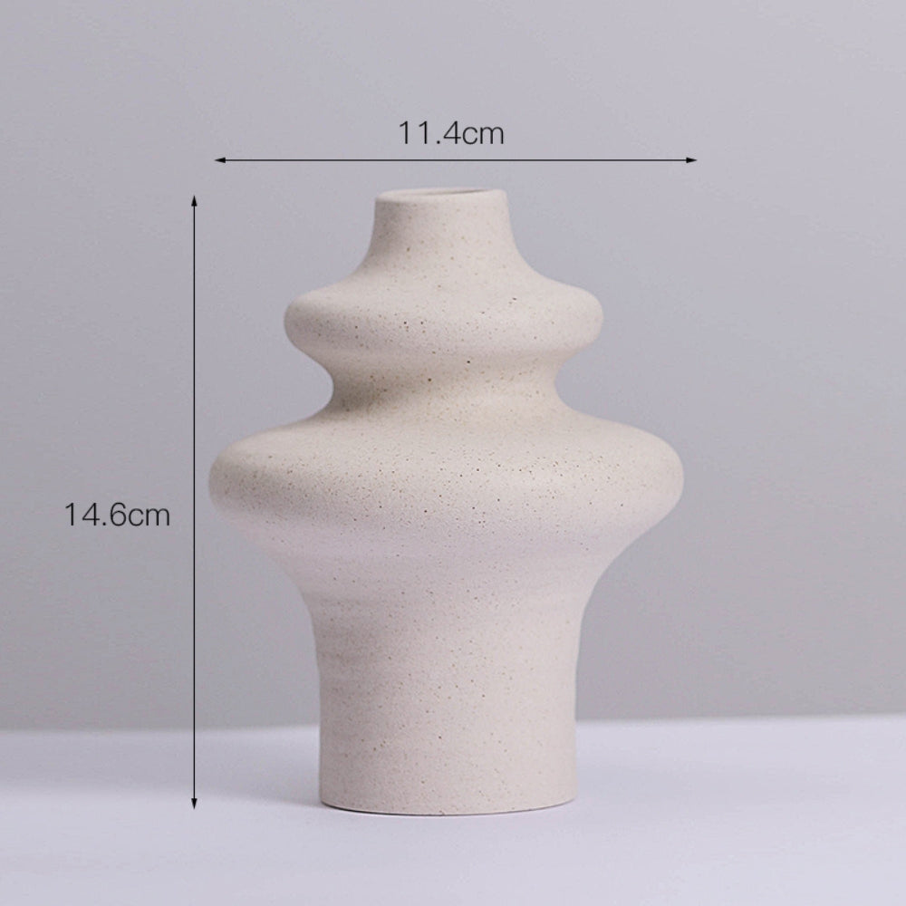 Nordic Beige Keramik Blumen Vase
