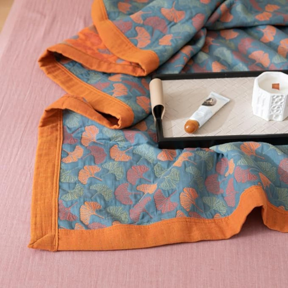 Ginkgo-Blatt-Druck Wendeblanket