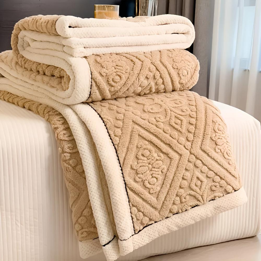 Samt Mandala Sherpa Decke