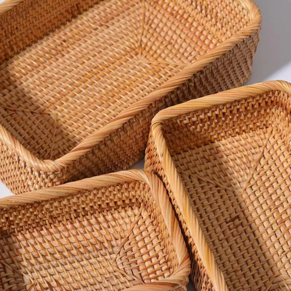 Artisan Rechteckiger Rattan Aufbewahrungskorb