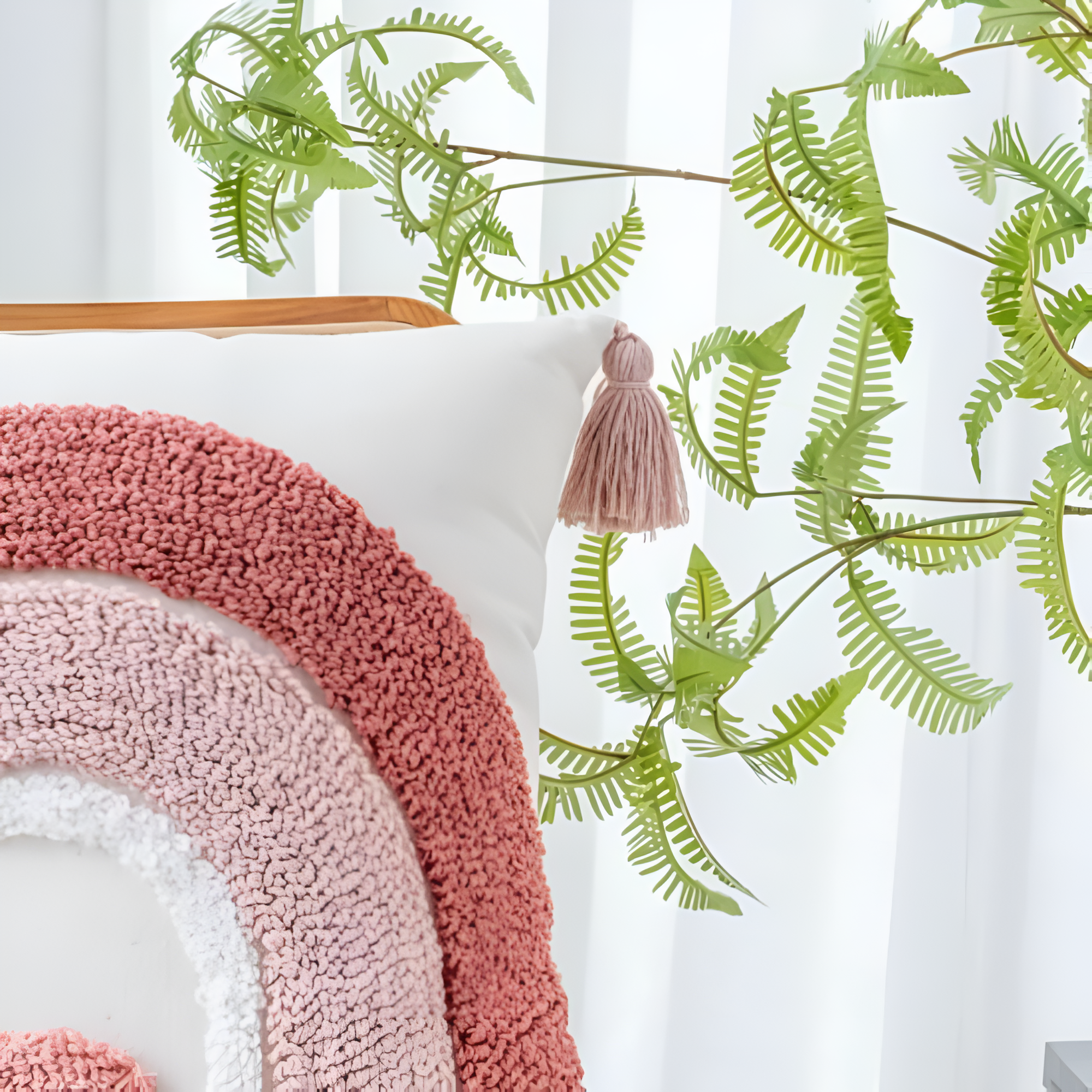 Gepolsterter Bestickter Boho Kissenbezug