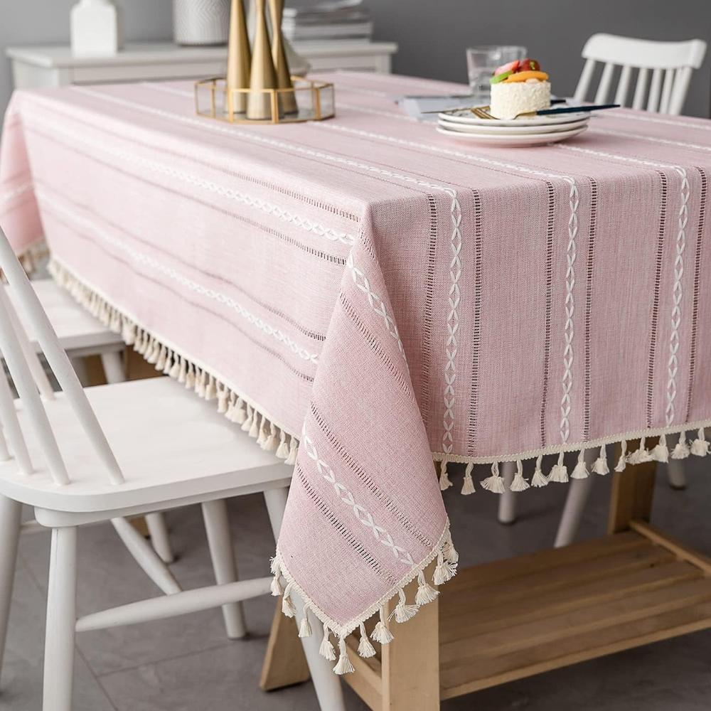 Elegante Baumwoll-Leinen-Tischdecke