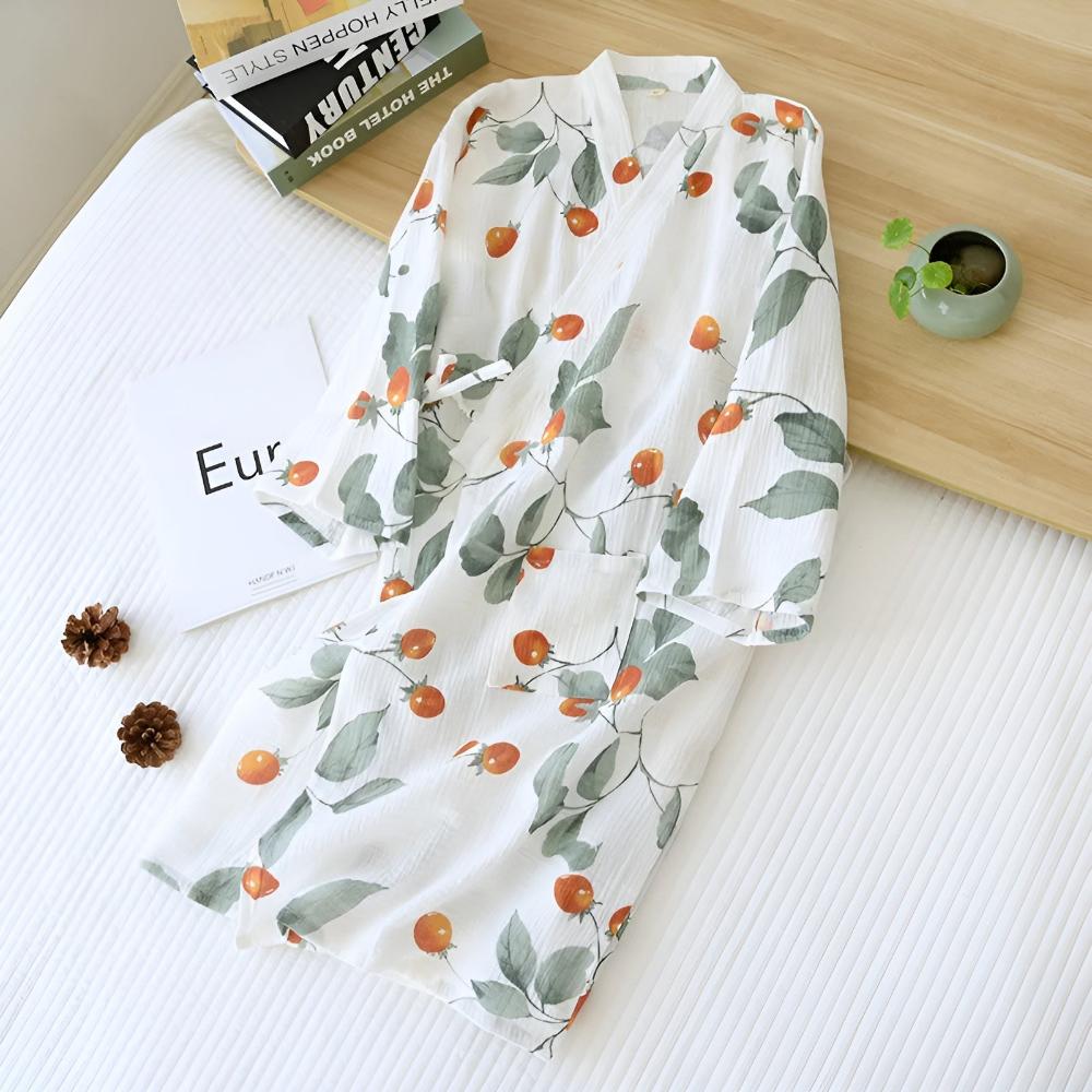 Garten Tomate Kimono Bademantel